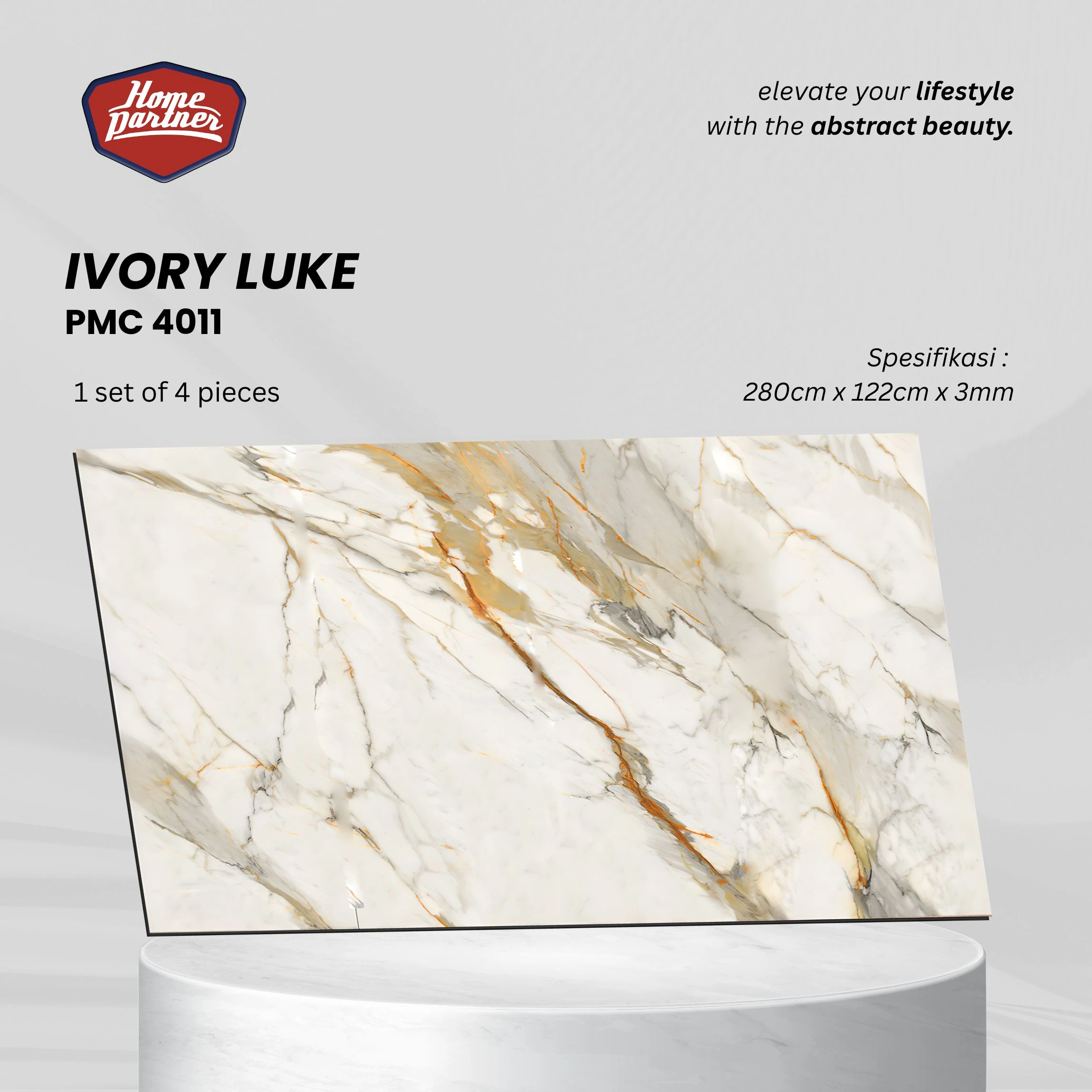 PVC Marmer PMC 4011 Ivory Luke